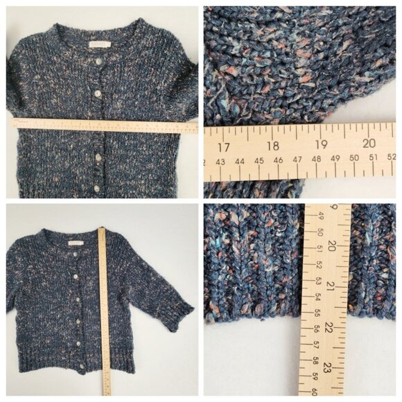 Anthropologie Relais Cardigan Sweater with Buttons Size 1 Blue - Picture 6 of 7